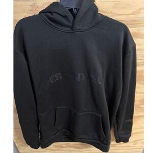 Adults Essentials Fear Of God Small Black Hoodie